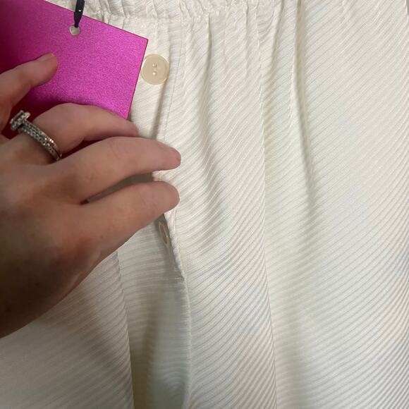 CultNaked cream textured wide leg elastic waist pull on lounge pants Size Small - Picture 3 of 6